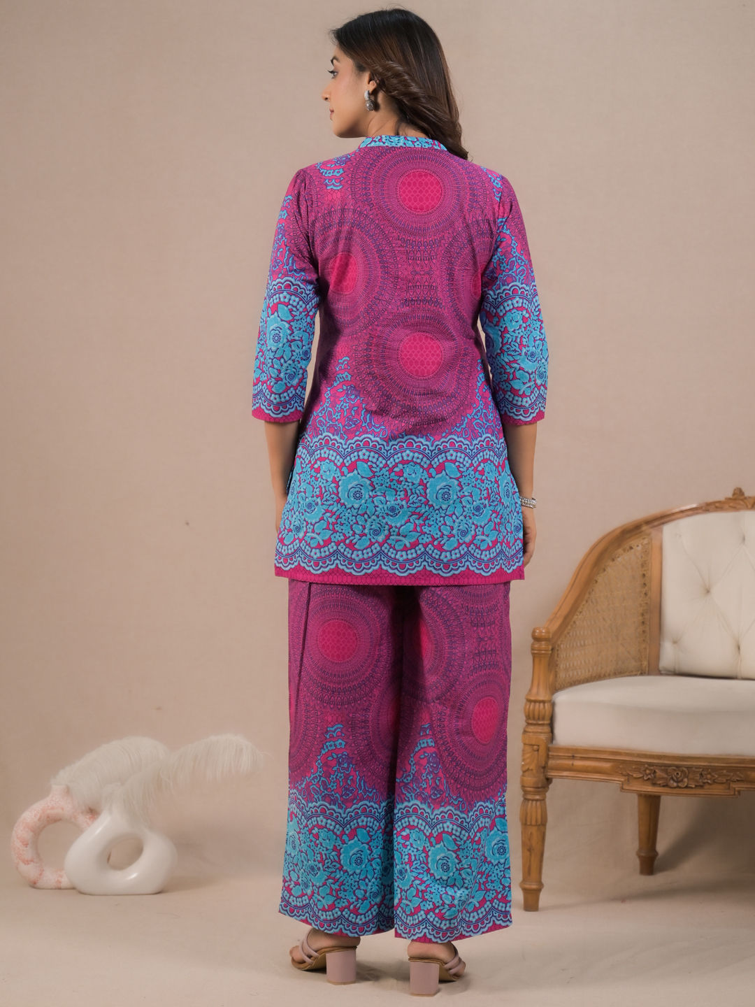 Pure Cotton Printed designer fabric co-ord set