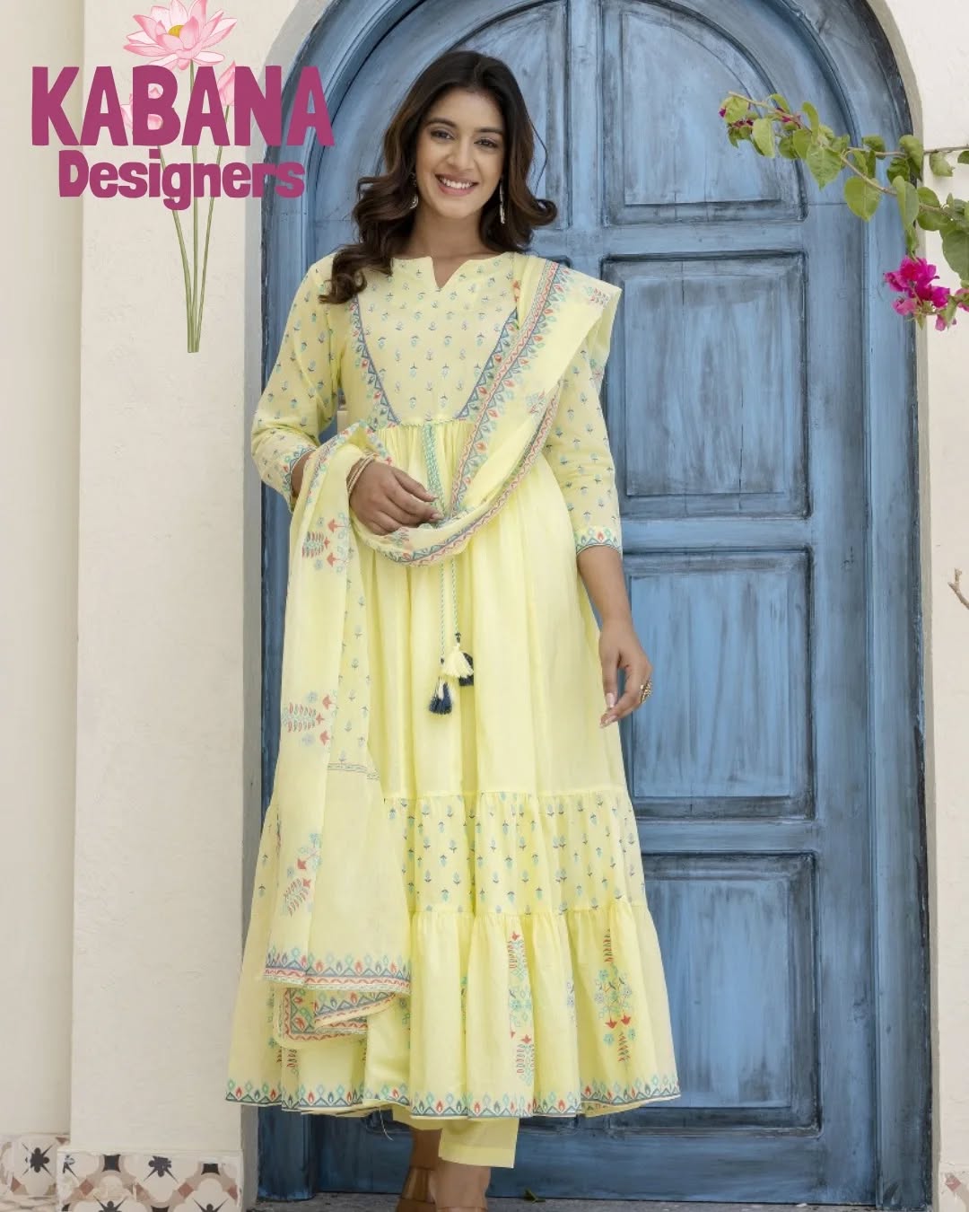 Elegant Floral Printed Cotton Suit Set with Dupatta