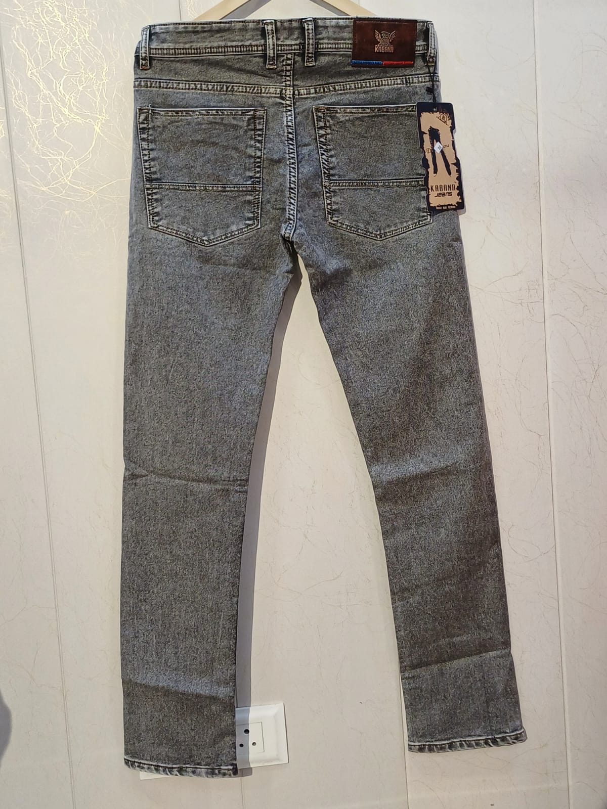 Men Ash grey regular Fit Jeans