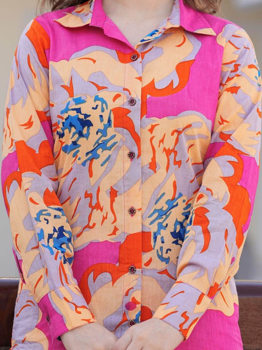 Pure Cotton Printed designer fabric co-ord set