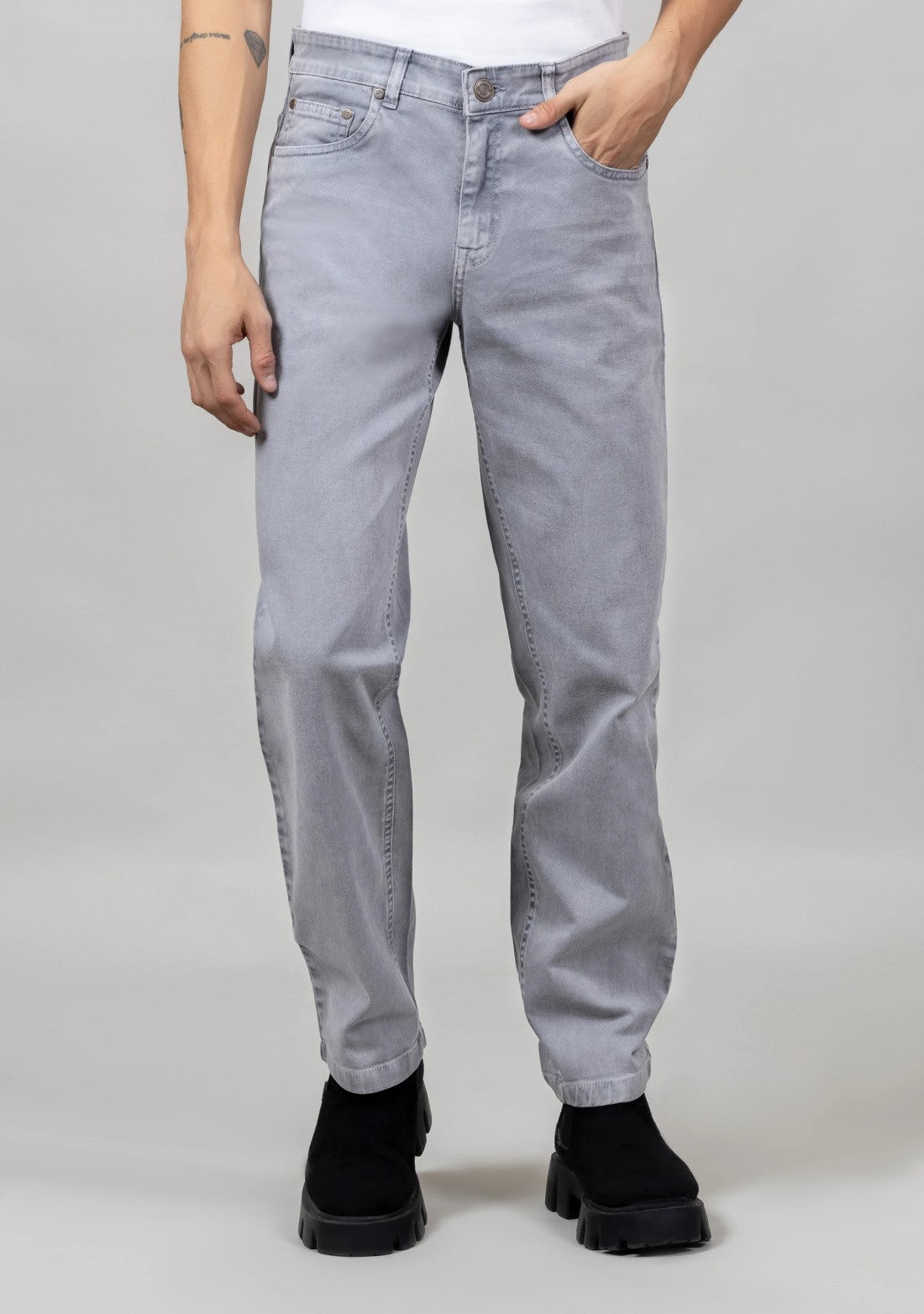 Men Light grey regular Fit Jeans