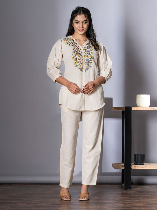 Pure Cotton Printed designer fabric co-ord set