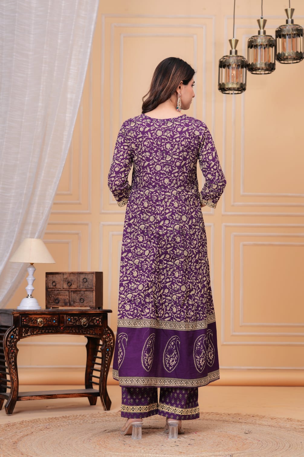 Premium Cotton 3 pc Anarkali suit