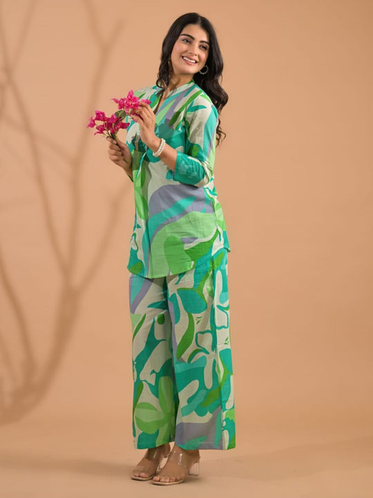 Pure Cotton Printed designer fabric co-ord set