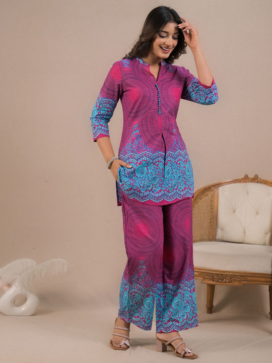 Pure Cotton Printed designer fabric co-ord set