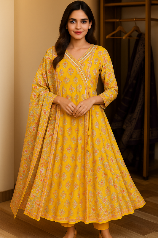 Premium Pure cambric Cotton Anarkali Suit