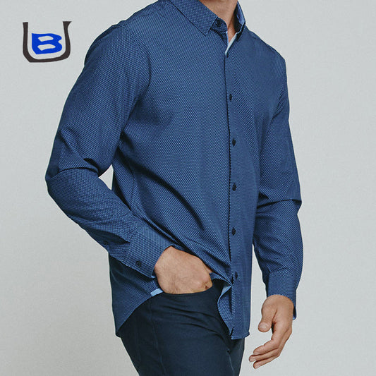 Mens Cotton Premium Blue shirt
