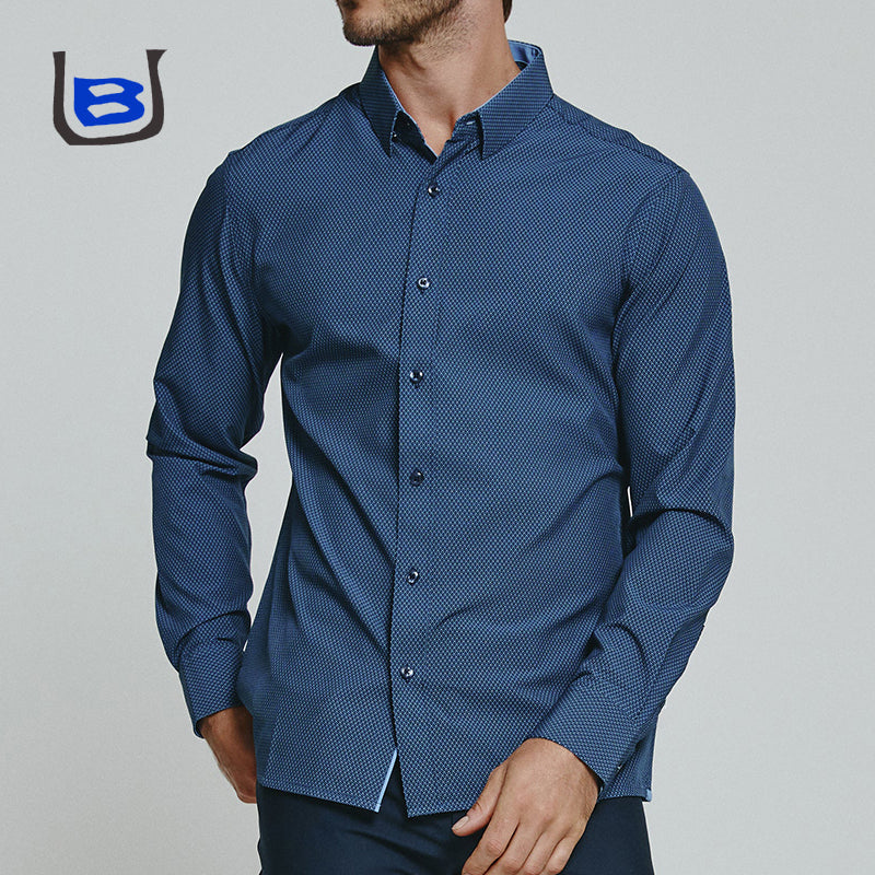 Mens Cotton Premium Blue shirt