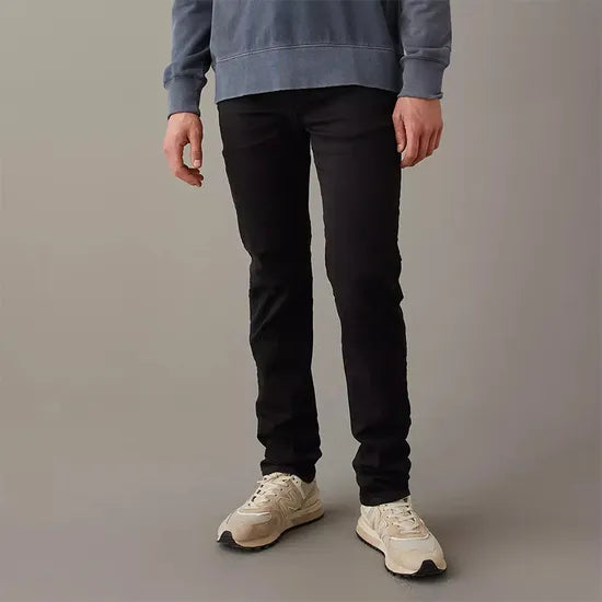 Men jet black regular Fit Jeans