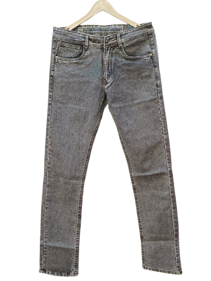 Men Ash grey regular Fit Jeans