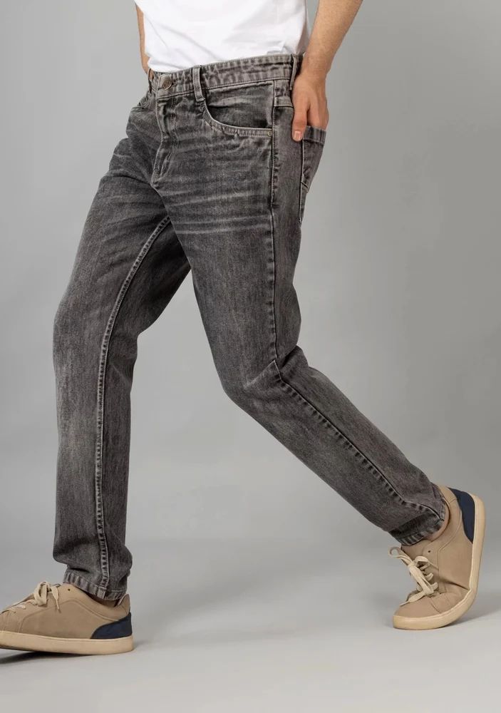Men Dark grey regular Fit Jeans